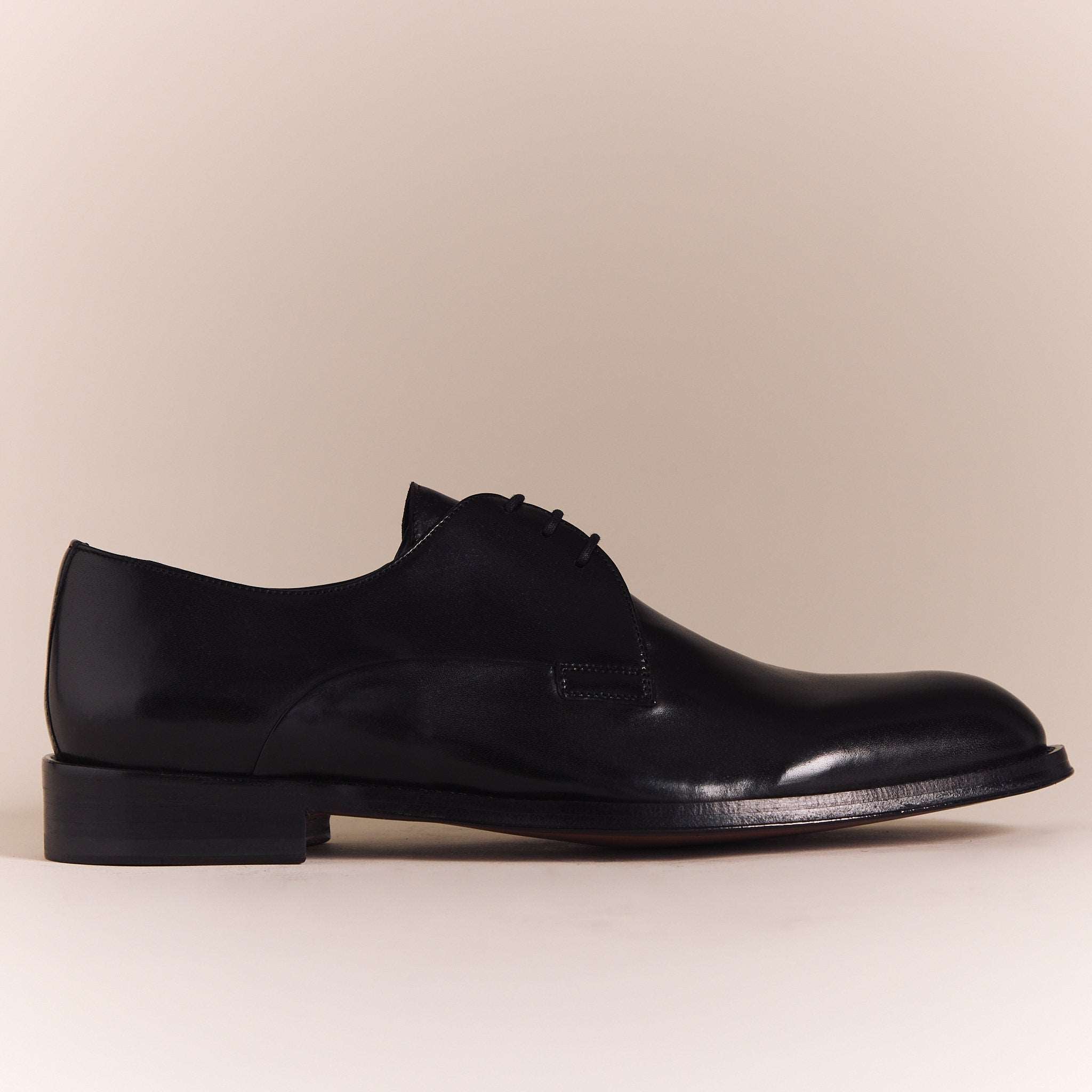 SALE | Italian Shoes for Men | Black Plain Derbys