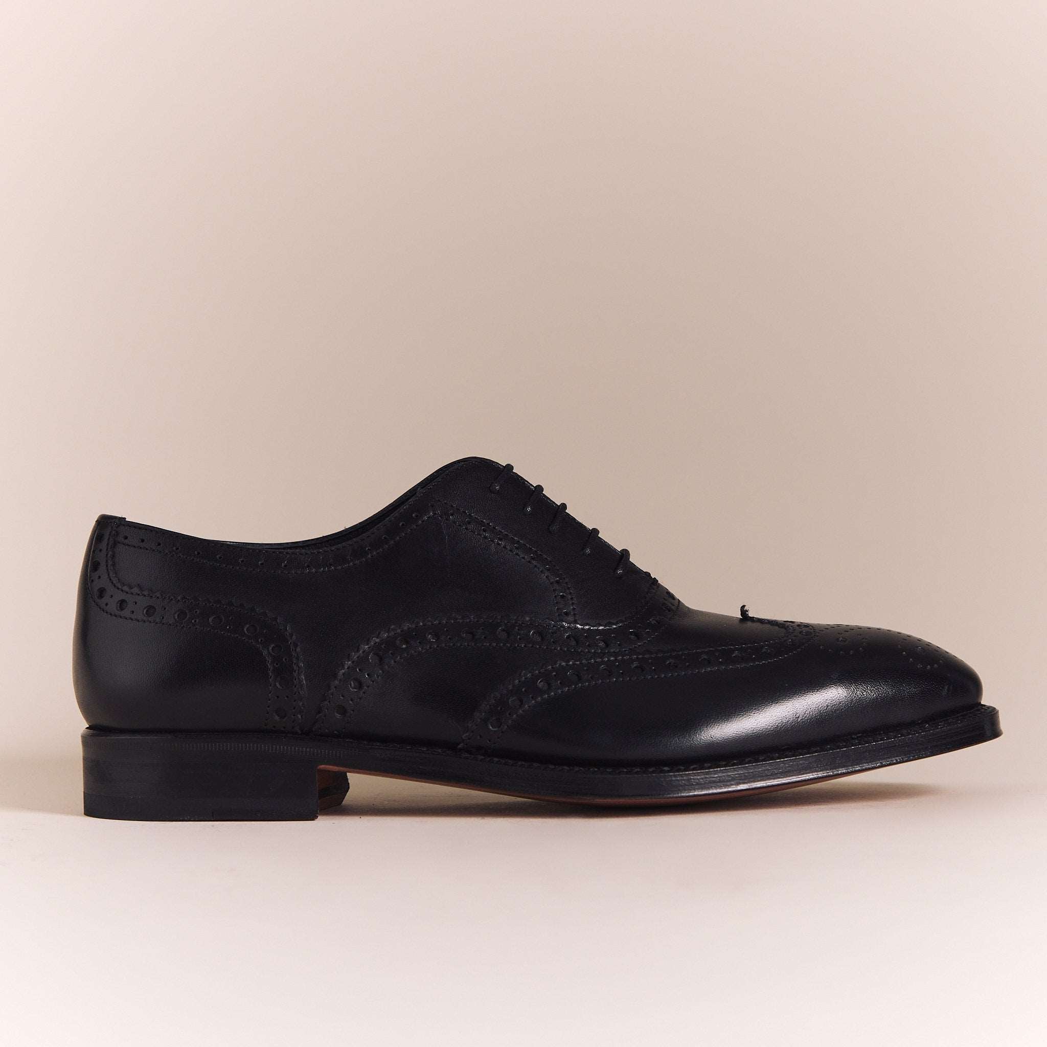 SALE | Italian Shoes for Men | Black Oxford Wingtip Brogues