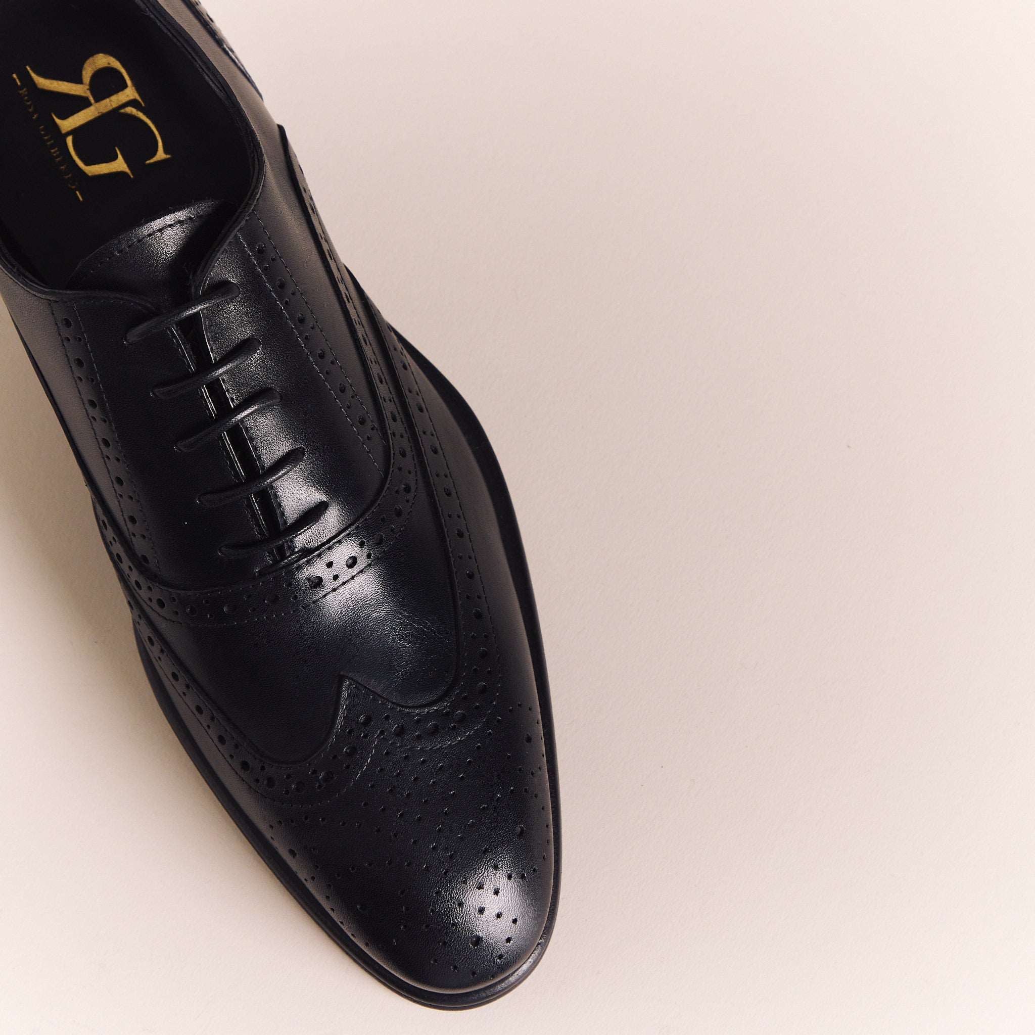 Italian Shoes for Men | Black 'Brogue' Oxfords