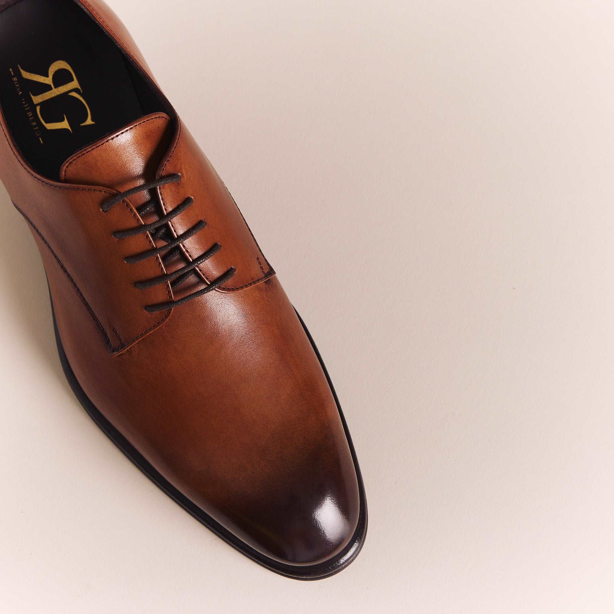 Italian Shoes for Men | Cognac Brown 'Elegante' Derbys