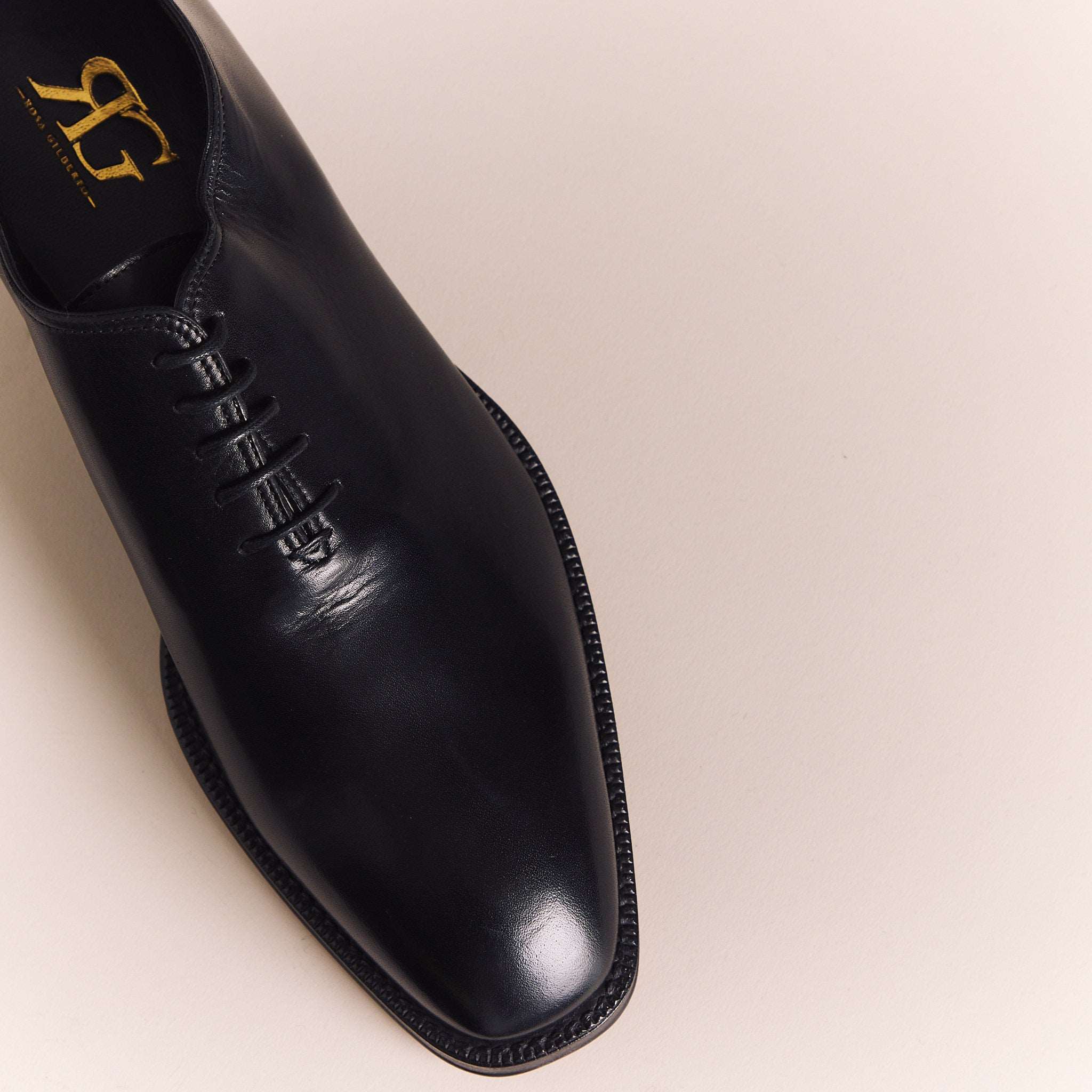 SALE | Italian Shoes for Men | Black Plain Oxfords