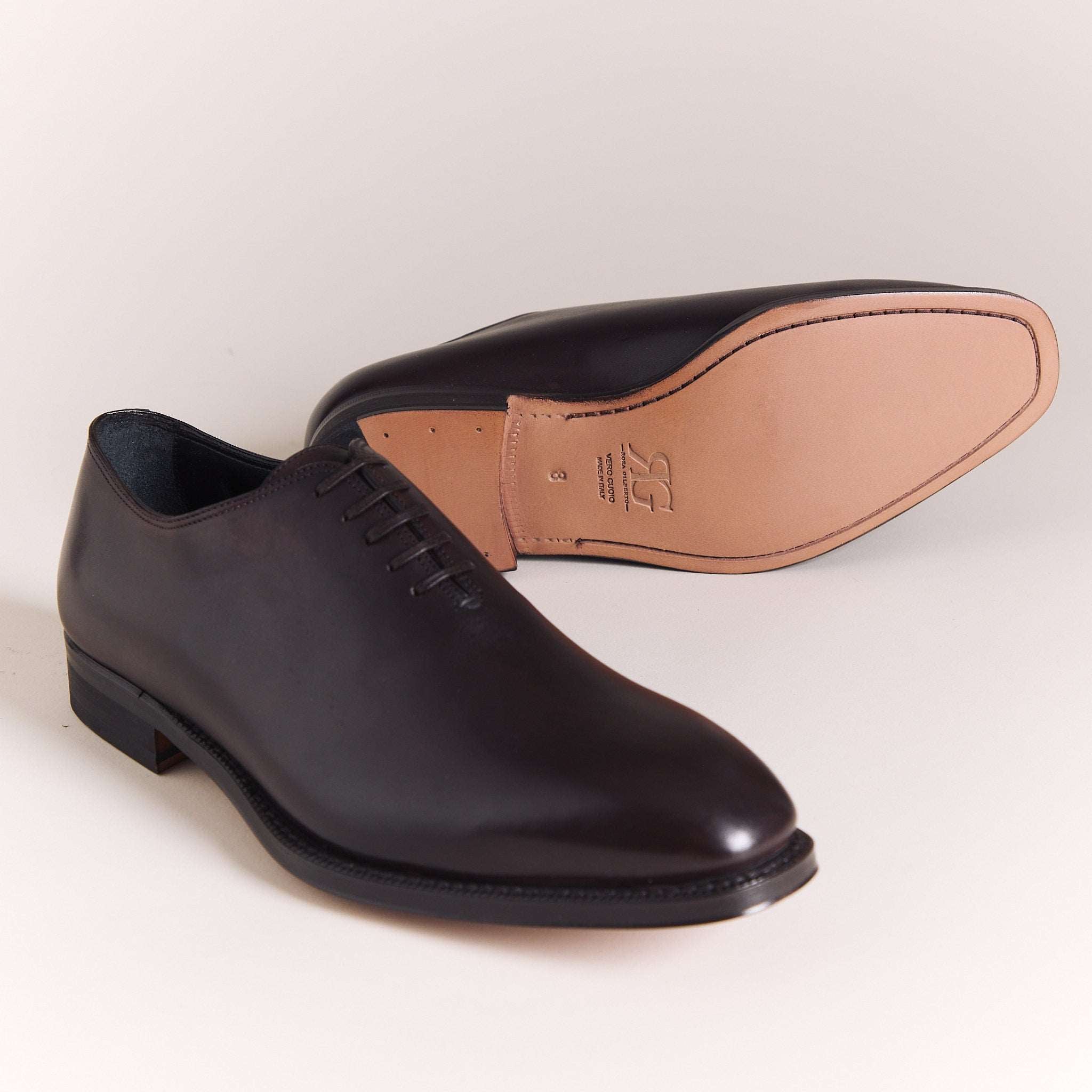 SALE | Italian Shoes for Men | Brown Plain Oxfords