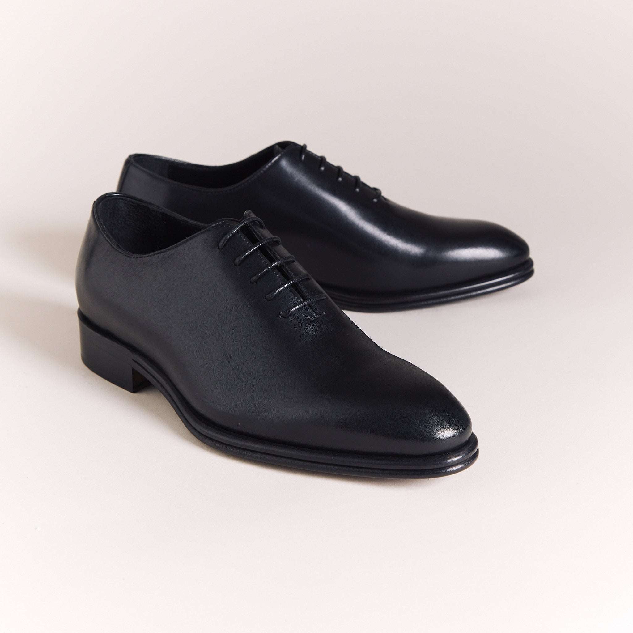 Black Lucio Oxfords Italian Shoes for Men