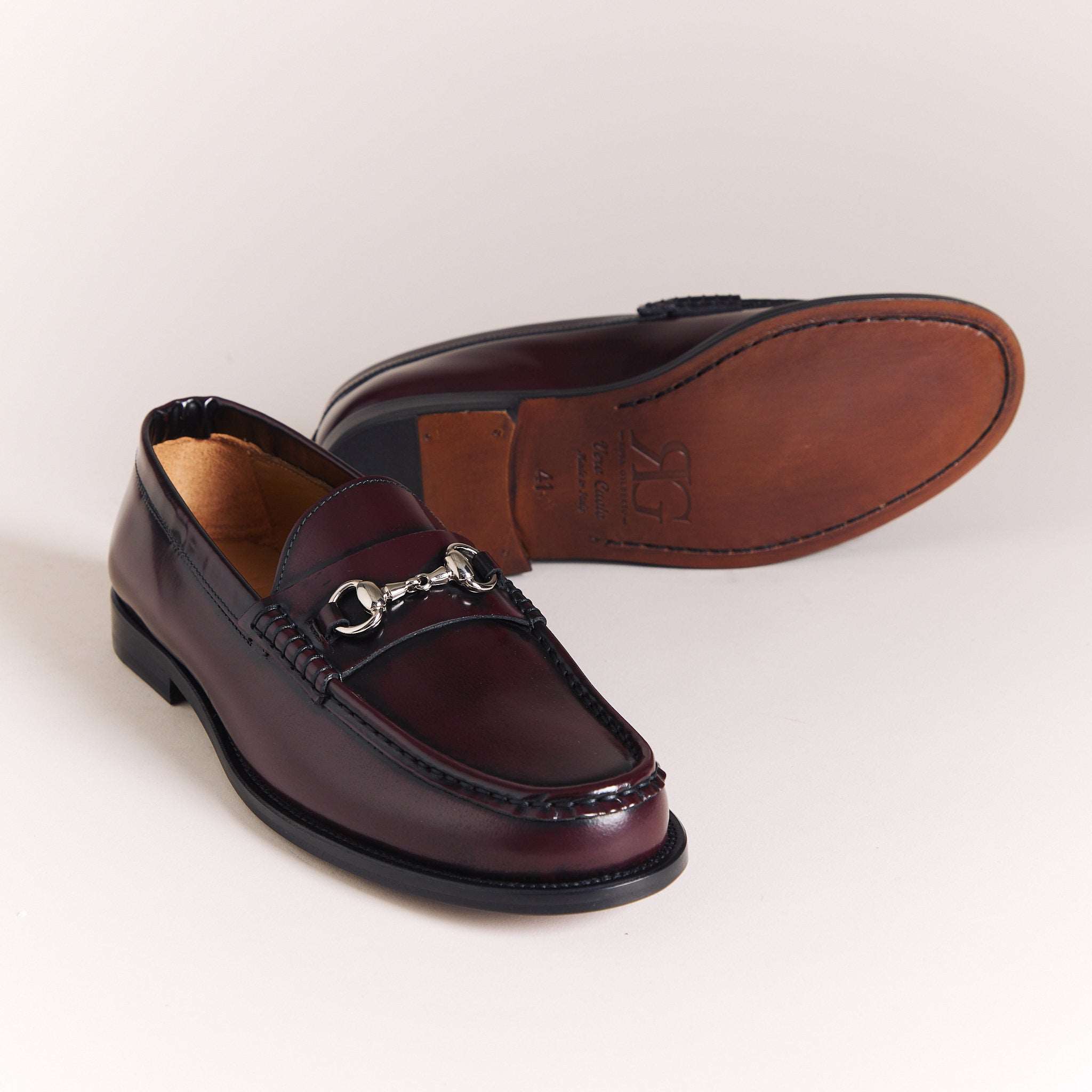 Italian Loafers for Men | Burgundy 'Lorenzo' Moccasins