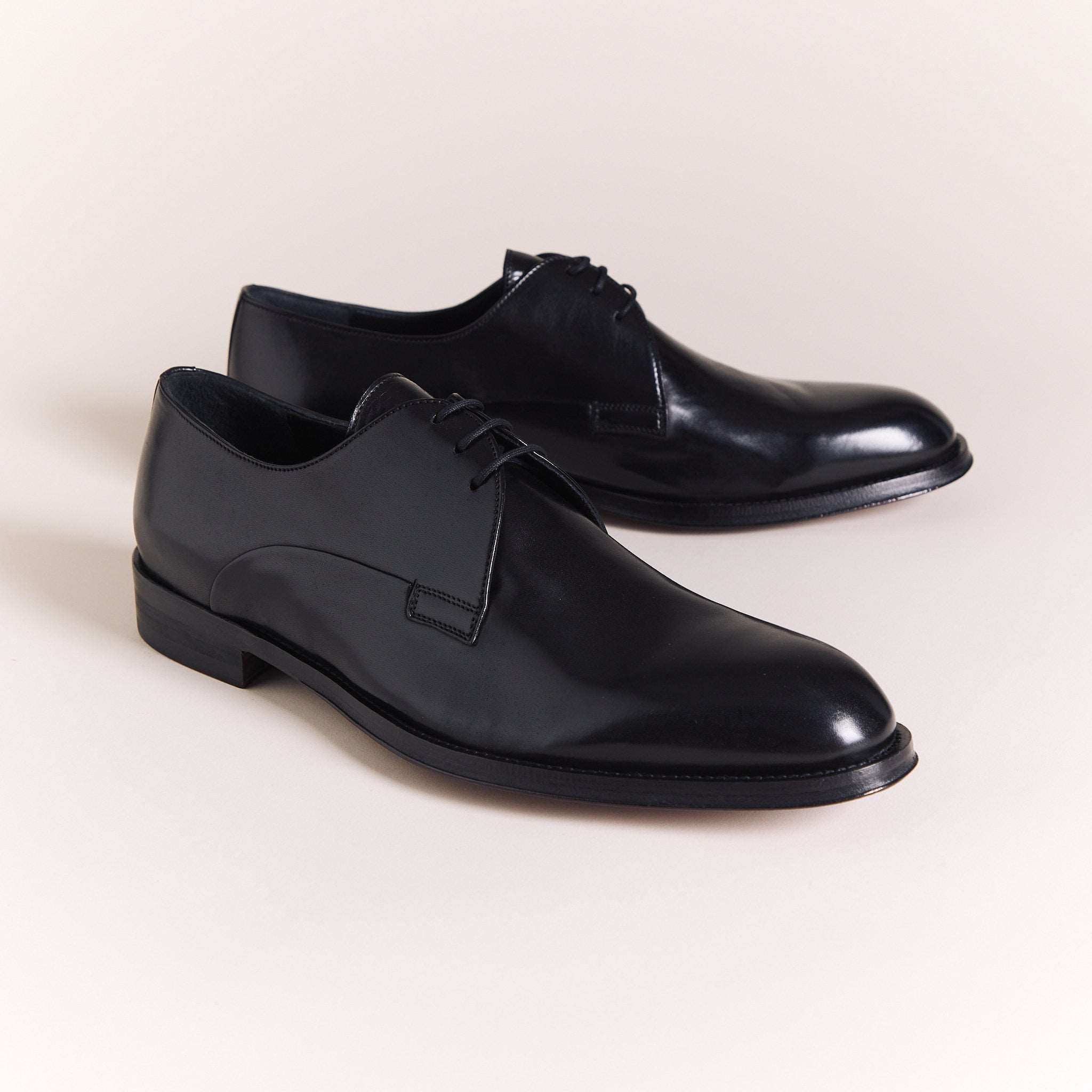 SALE | Italian Shoes for Men | Black Plain Derbys