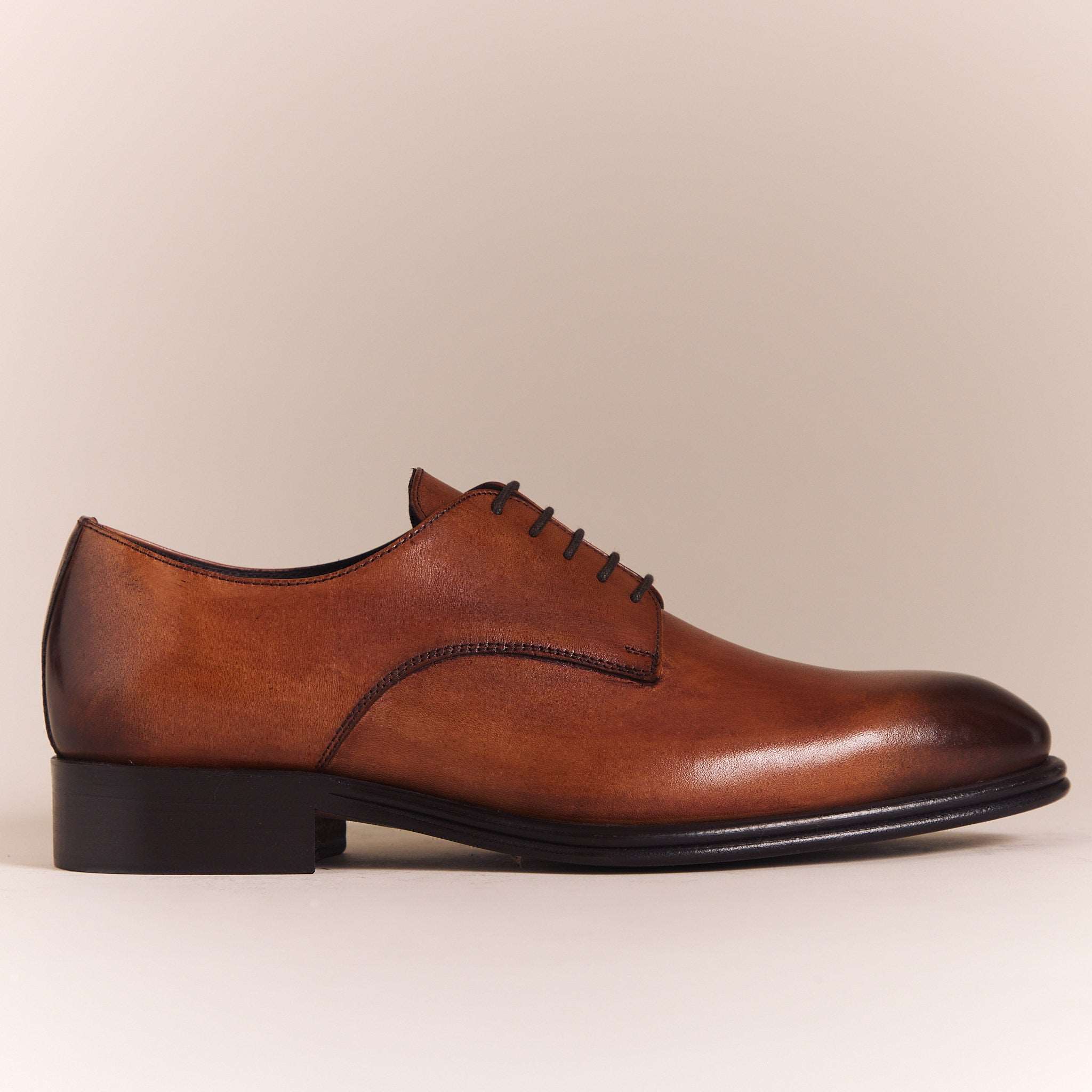 Italian Shoes for Men | Cognac Brown 'Elegante' Derbys