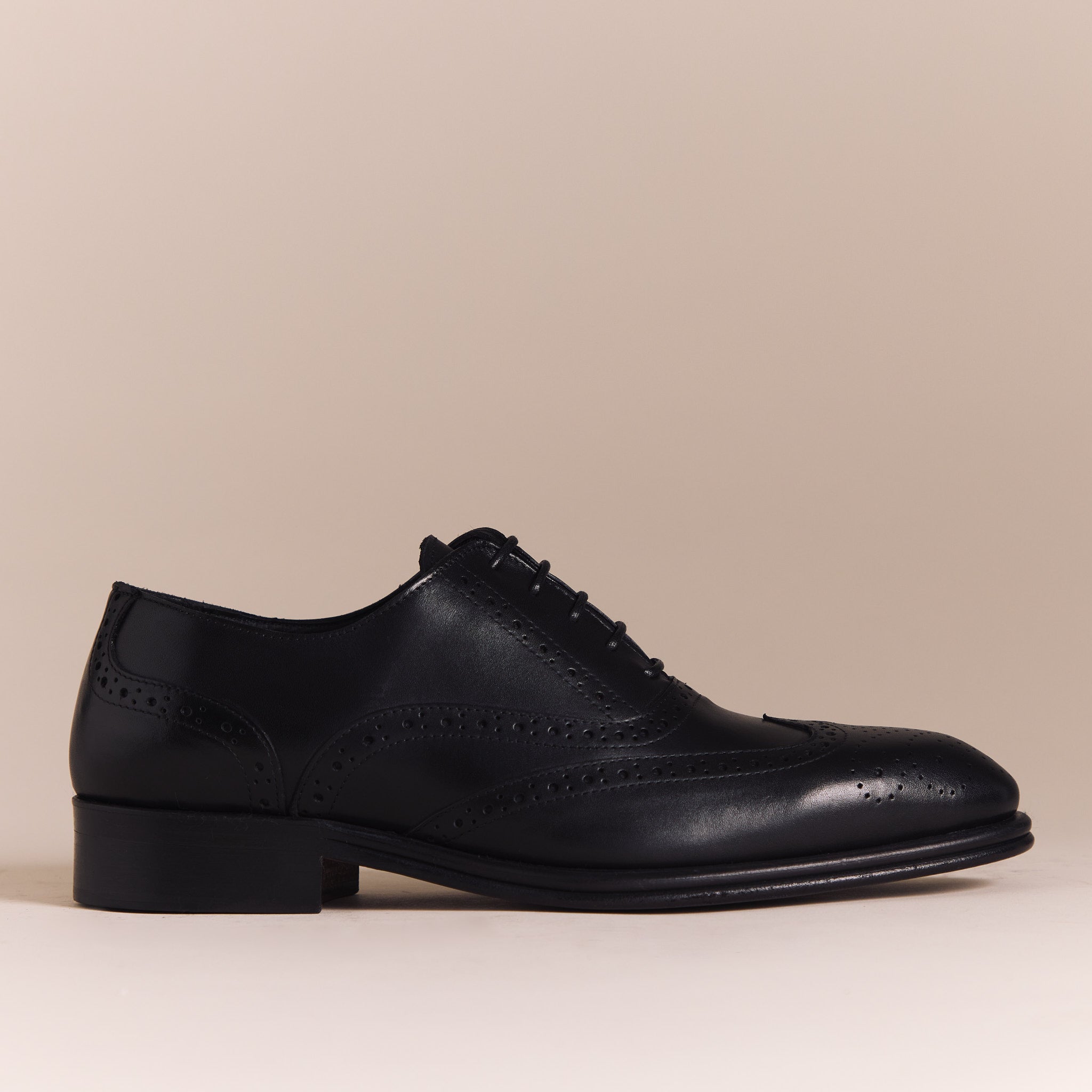Italian Shoes for Men | Black 'Brogue' Oxfords