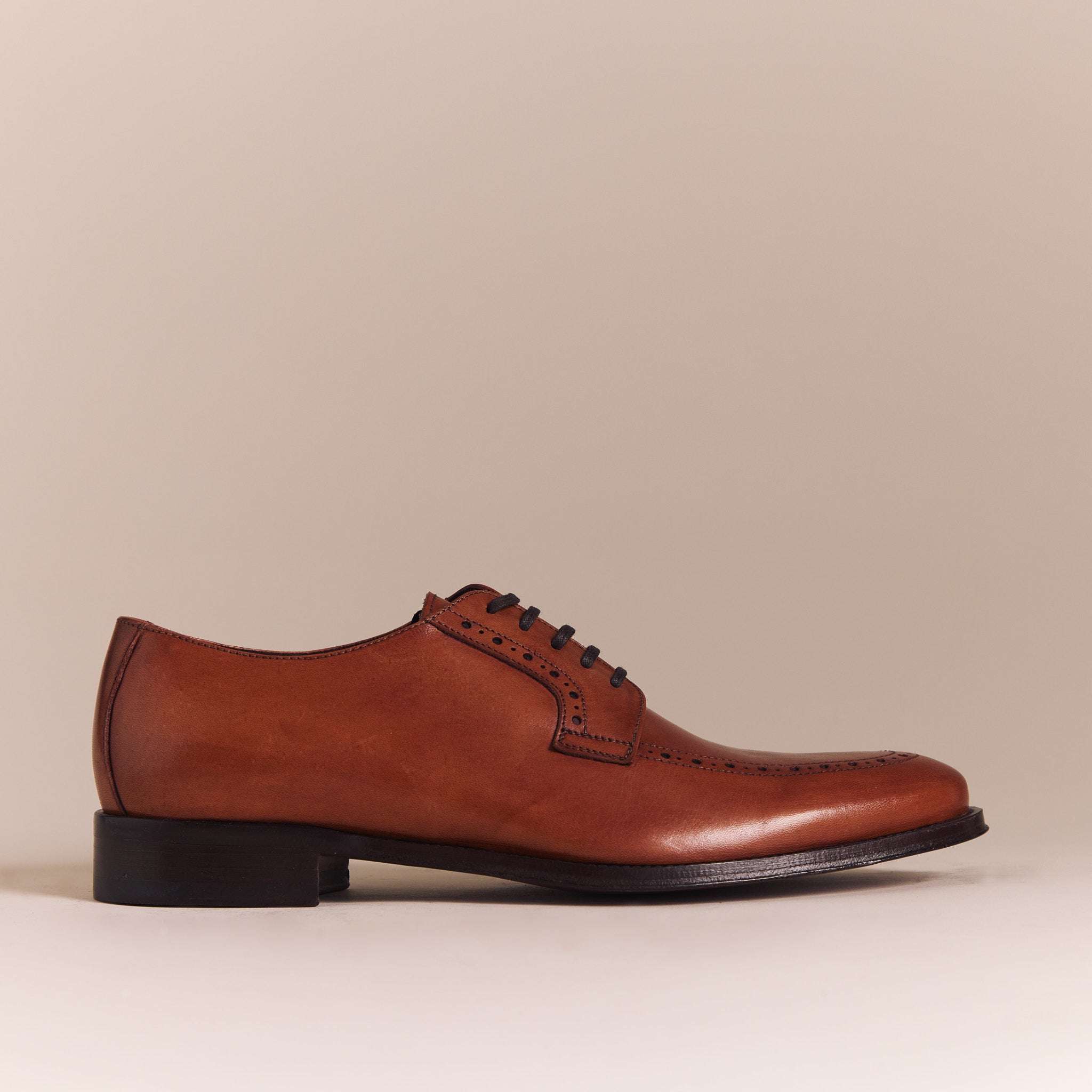 SALE | Italian Shoes for Men | Tan Simple Brogue Derbys