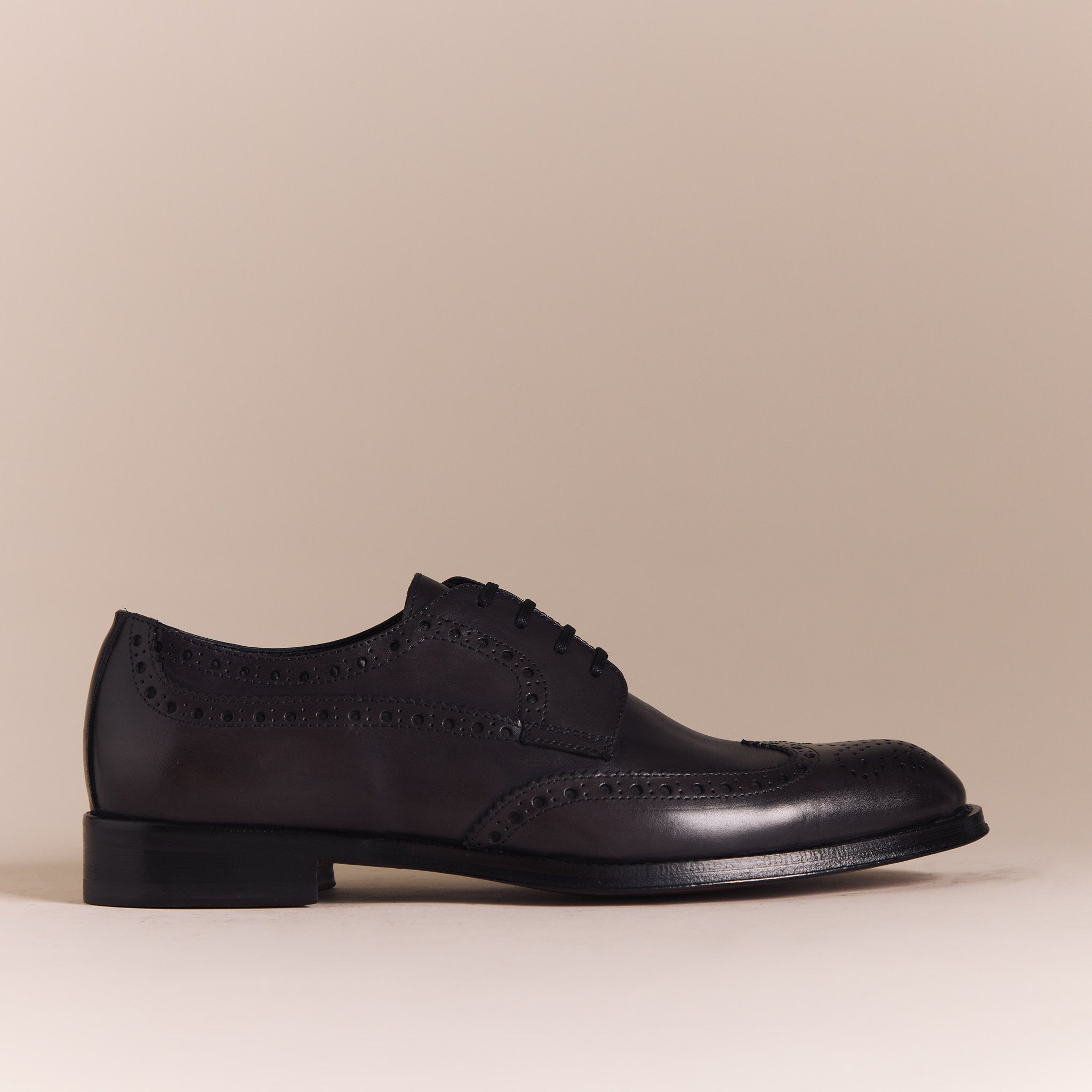 SALE | Italian Shoes for Men | Dark Grey Derby Brogues