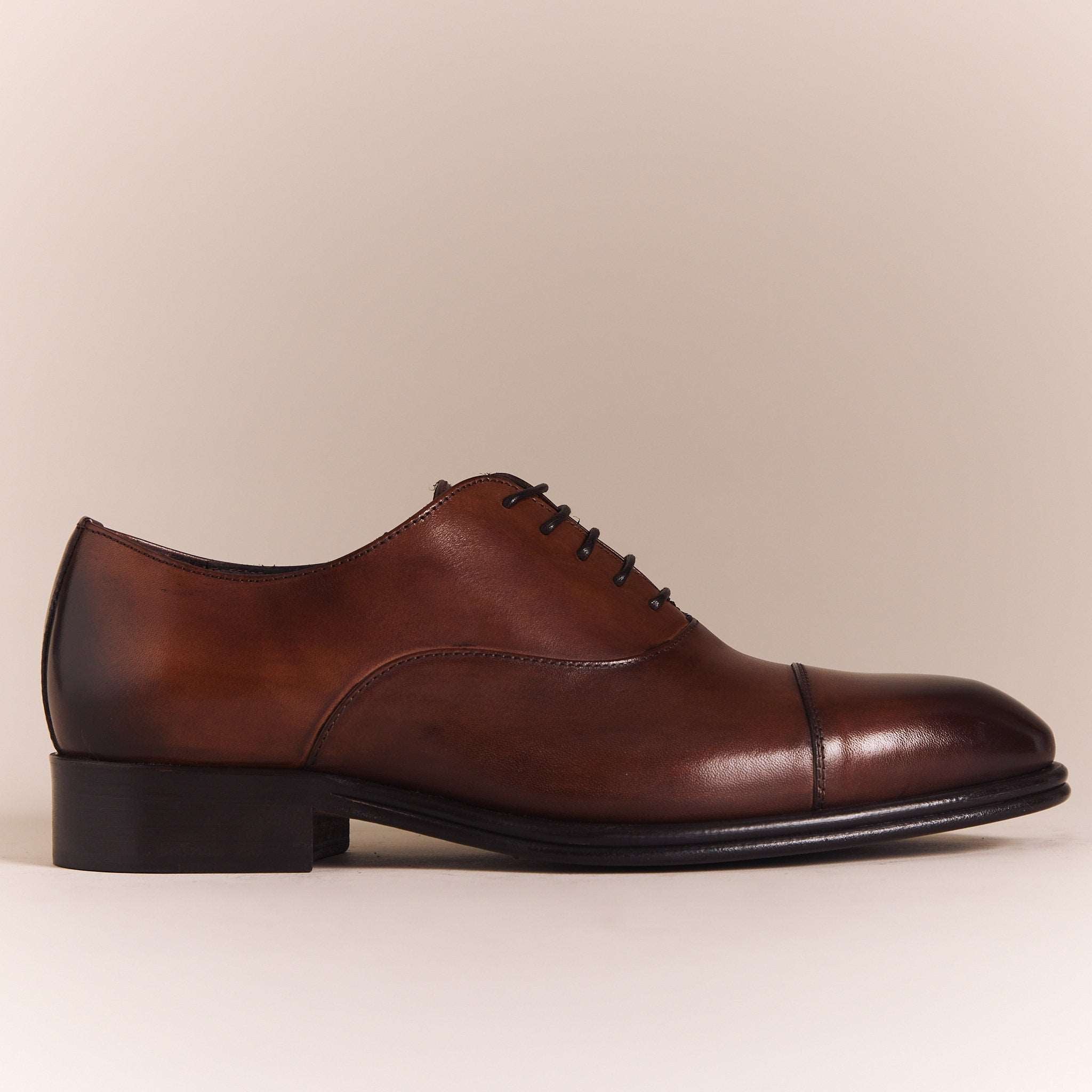 Italian Shoes for Men | Cognac Brown 'Lucca' Oxfords