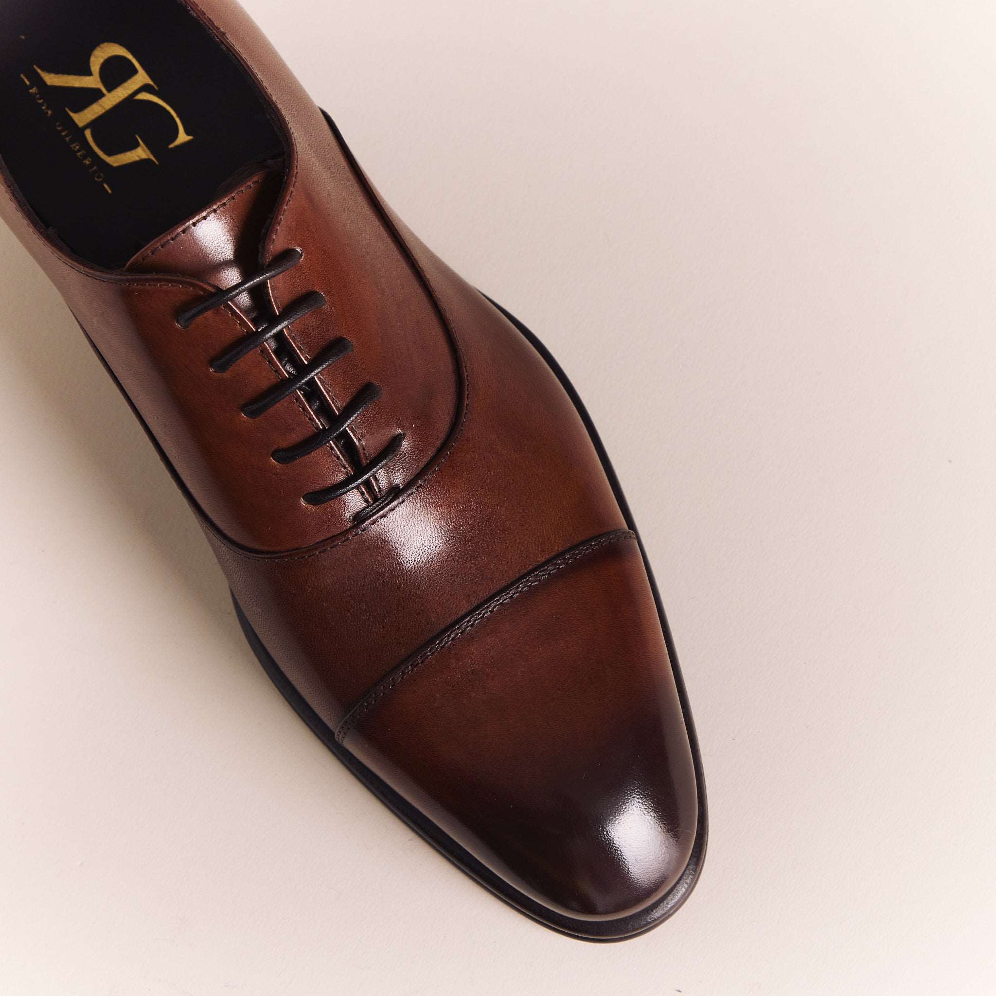 Italian Shoes for Men | Cognac Brown 'Lucca' Oxfords