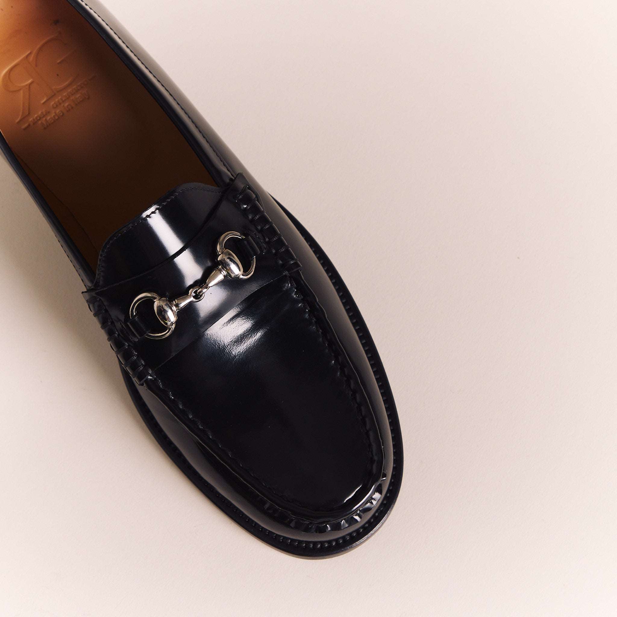 Italian Loafers for Men | Gloss Black 'Lorenzo' Moccasins