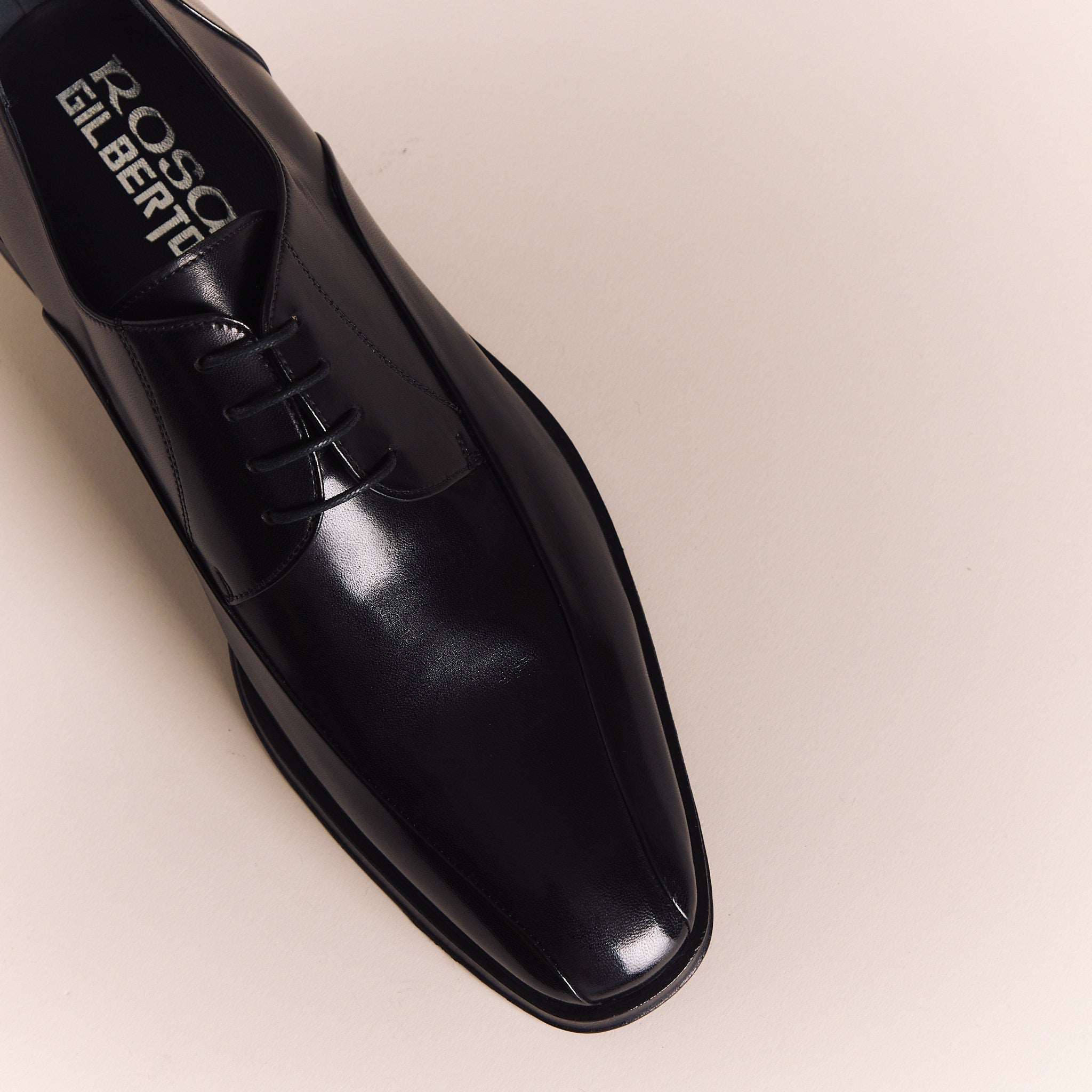 SALE | Italian Shoes for Men | Black Overlay Derbys