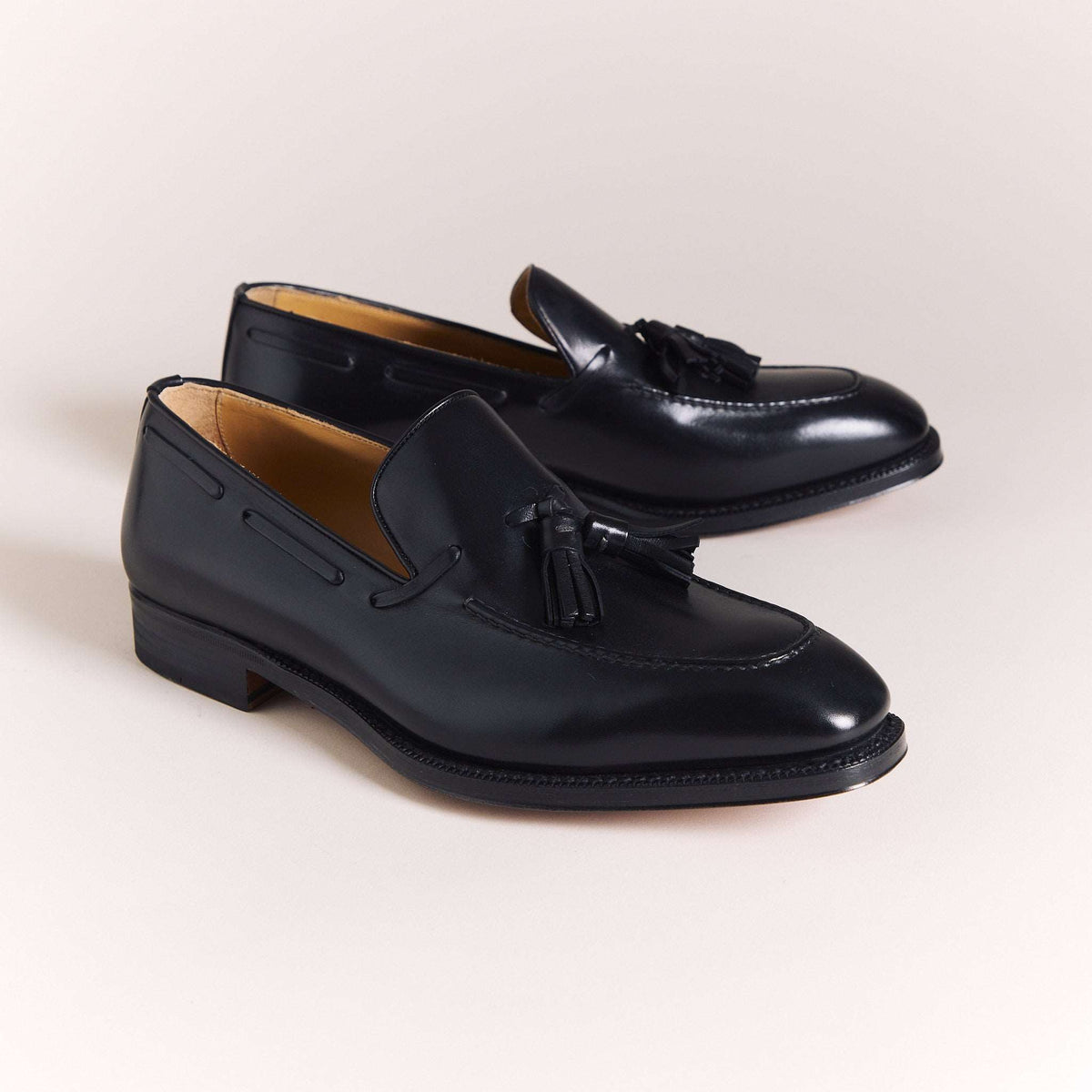 COPY - Men\'s Black Tassel Loafers Black Tassel Mens Loafers - JP Pierre main image 4
