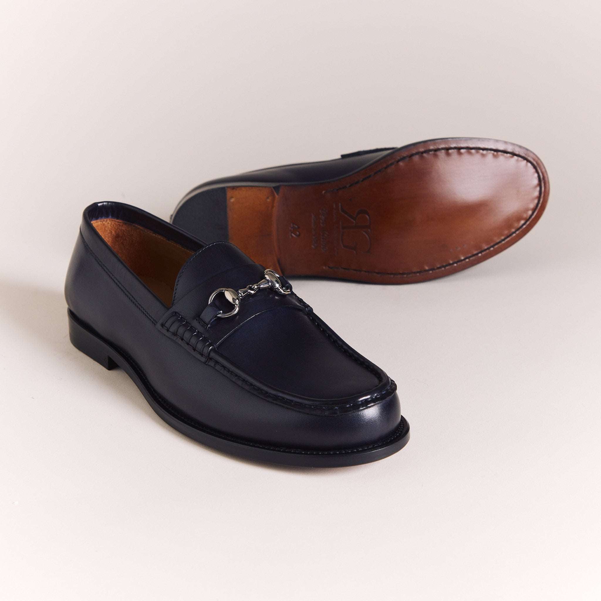 Italian Loafers for Men | Navy 'Lorenzo' Moccasins