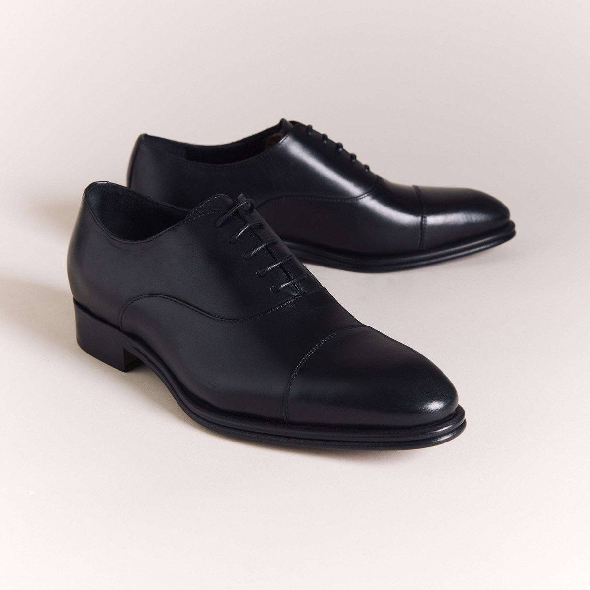 Wall+Water Black Leather Cap Toe Brogue Oxfords Shoes Men’s Sz 13M US/46EU Italy Men main image 2