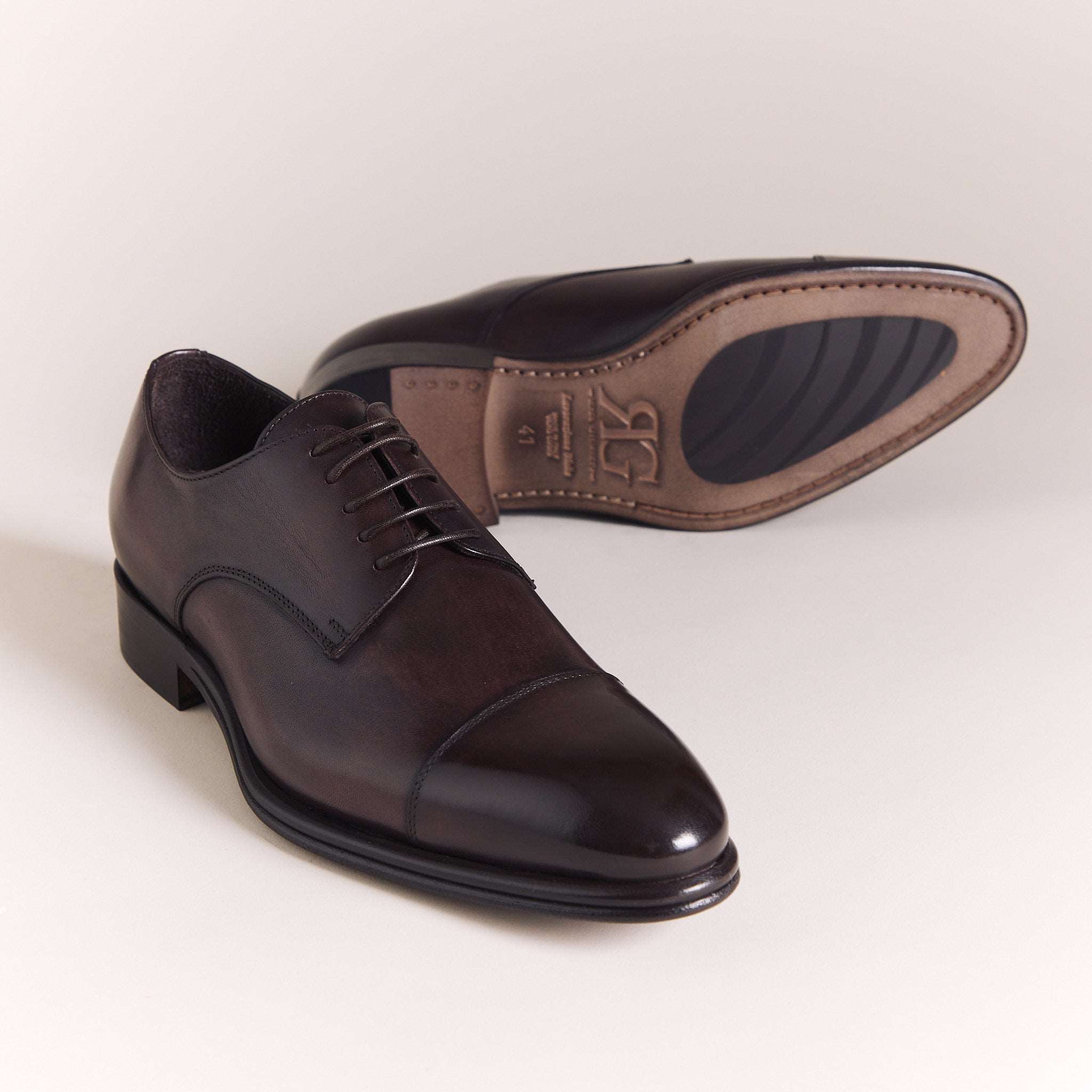 Italian Shoes for Men | Chocolate Brown 'Lusso' Derbys