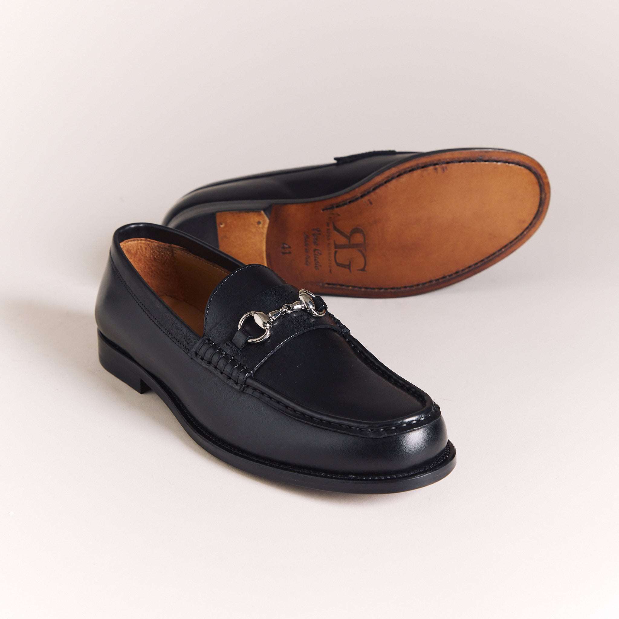 Italian Loafers for Men | Black Lorenzo Moccasins